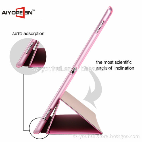 Hot sales PU +TPU conjoined Case for iPad Pro 12.9 inch folded 3 styles auto sleeep Smart cover